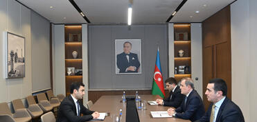 Ceyhun Bayramov Beynəlxalq Mülki Müdafiə Təşkilatının Baş katibi Ərgüc Kələntərli ilə görüşüb