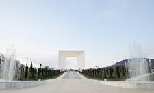 Prezident İlham Əliyev Xankəndi şəhərində Zəfər parkının açılışında iştirak edib