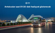 AYNA: Avtobuslar yanvarın 1-də saat 01:30-dək fəaliyyət göstərəcək