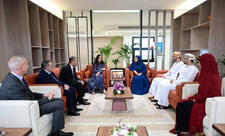 Leyla Əliyeva Maskatda Omanın Kiçik və Orta Müəssisələrin İnkişafı Qurumunun sədri ilə görüşüb