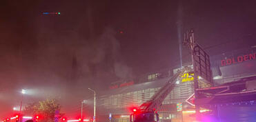 Tbilisidə ticarət mərkəzində yanğın baş verib