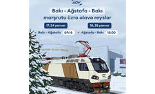 Bakı-Ağstafa-Bakı istiqaməti üzrə əlavə qatar reysləri təyin edilib - CƏDVƏL