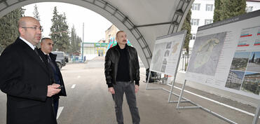 Prezident İlham Əliyev Ağdərə şəhərinin Baş planı ilə tanış olub