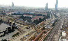 Bakıda yeni avtomobil yolunun tikintisi davam etdirilir - FOTO