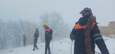 FHN qarlı havada axtarış-xilasetmə ilə bağlı təlim keçirib