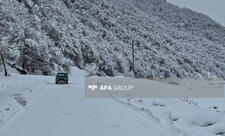 Güclü qar Qəbələnin dağlıq kəndlərinə gediş-gəlişi çətinləşdirib