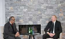 Prezident İlham Əliyev Davosda ÜST-ün Baş direktoru ilə görüşüb