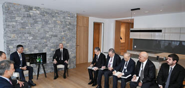 Prezident İlham Əliyev Davosda Braziliyanın “BTG Pactual” şirkətinin sədri ilə görüşüb