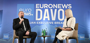 Prezident İlham Əliyev Davosda “Euronews”a müsahibə verib
