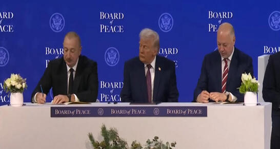 Prezident İlham Əliyev "Sülh Şurası"nın Nizamnaməsini imzalayıb - VİDEO