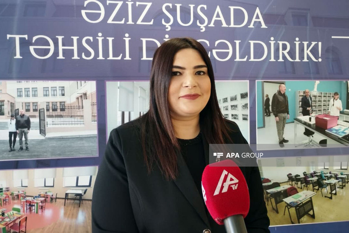 Səbinə Gözəlova: Şuşada inşa olunan yeni binalar şagird və müəllimlərin sayının artmasına imkan yaradacaq