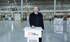 Sumqayıt Sənaye Parkında karton və qutu taralarının istehsalı müəssisəsinin açılışı olub  - FOTO