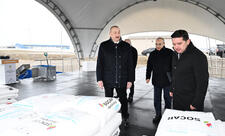 Prezident Sumqayıtda polipropilen və laminatlı kisə istehsalı müəssisəsinin təməlini qoyub