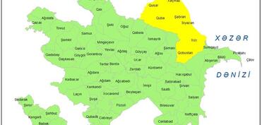 Küləkli hava şəraiti ilə bağlı sarı xəbərdarlıq verildi