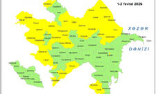 Küləkli hava şəraiti ilə bağlı sarı xəbərdarlıq verilib