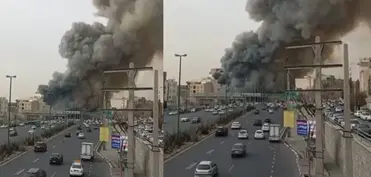 Tehranda ticarət mərkəzində böyük yanğın