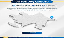 Baş prokuror Suraxanıda qəbul keçirəcək