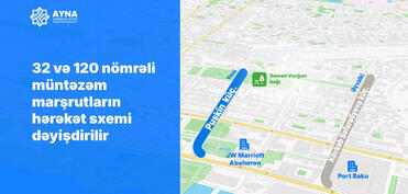 Bakıda 2 avtobus marşrutunun hərəkət sxemi dəyişdirilir