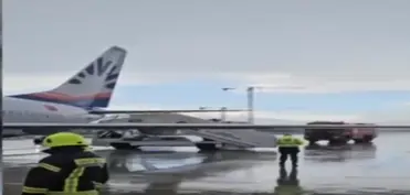 Antalyada havaya qalxmağa hazırlaşan təyyarənin təkəri çıxıb