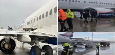 Antalyada havaya qalxmağa hazırlaşan təyyarənin təkəri çıxıb