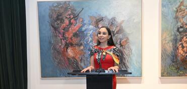 Leyla Əliyeva və Arzu Əliyeva Tiranada beynəlxalq incəsənət sərgisinin açılışında iştirak ediblər - FOTO