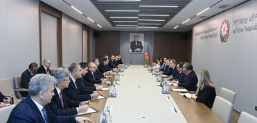 Ceyhun Bayramov Fuad Oktay və Nikoloz Şamxaradze ilə görüşdü