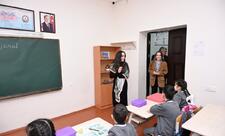 Leyla Əliyeva və Alena Əliyeva Quba şəhərində internat tipli ümumtəhsil məktəbini və STEAM mərkəzini ziyarət ediblər