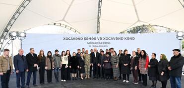 Prezident İlham Əliyev Xocavənd şəhər və Xocavənd kənd sakinləri ilə görüşüb -FOTO