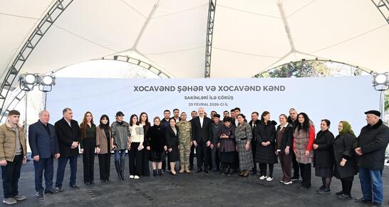 Prezident İlham Əliyev Xocavənd şəhər və Xocavənd kənd sakinləri ilə görüşüb -FOTO