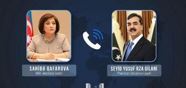 Milli Məclis və Pakistan Senatının sədrləri İranın Naxçıvana dron hücumunu pisləyiblər