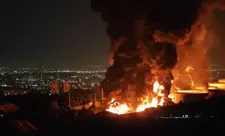 Tehran yaxınlığındakı sənaye rayonu güclü bombardmana məruz qalıb