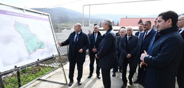 Əlaqələndirmə Qərargahının üzvləri Xocavəndin Quzeyxırman kəndində aparılan təmir-bərpa işləri ilə tanış olublar