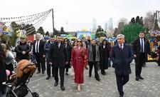 Alena Əliyeva Novruz yarmarkasını ziyarət edib