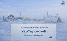 Heydər Əliyev Beynəlxalq Aeroportu yaz-yay uçuş cədvəlinə keçir