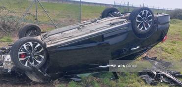 Lənkəranda yol qəzasında ər-arvad xəsarət alıb - FOTO