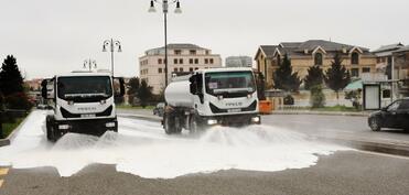 Bu gün paytaxtın 555 küçəsi yuyulub