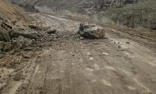 Güclü yağışlar nəticəsində Ordubadda qaya uçqunu olub  - FOTO