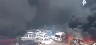 Meksikada cərimə dayanacağında 700 avtomobil yanaraq məhv olub