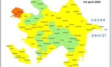 Küləkli hava şəraiti ilə bağlı sarı və narıncı xəbərdarlıq verildi