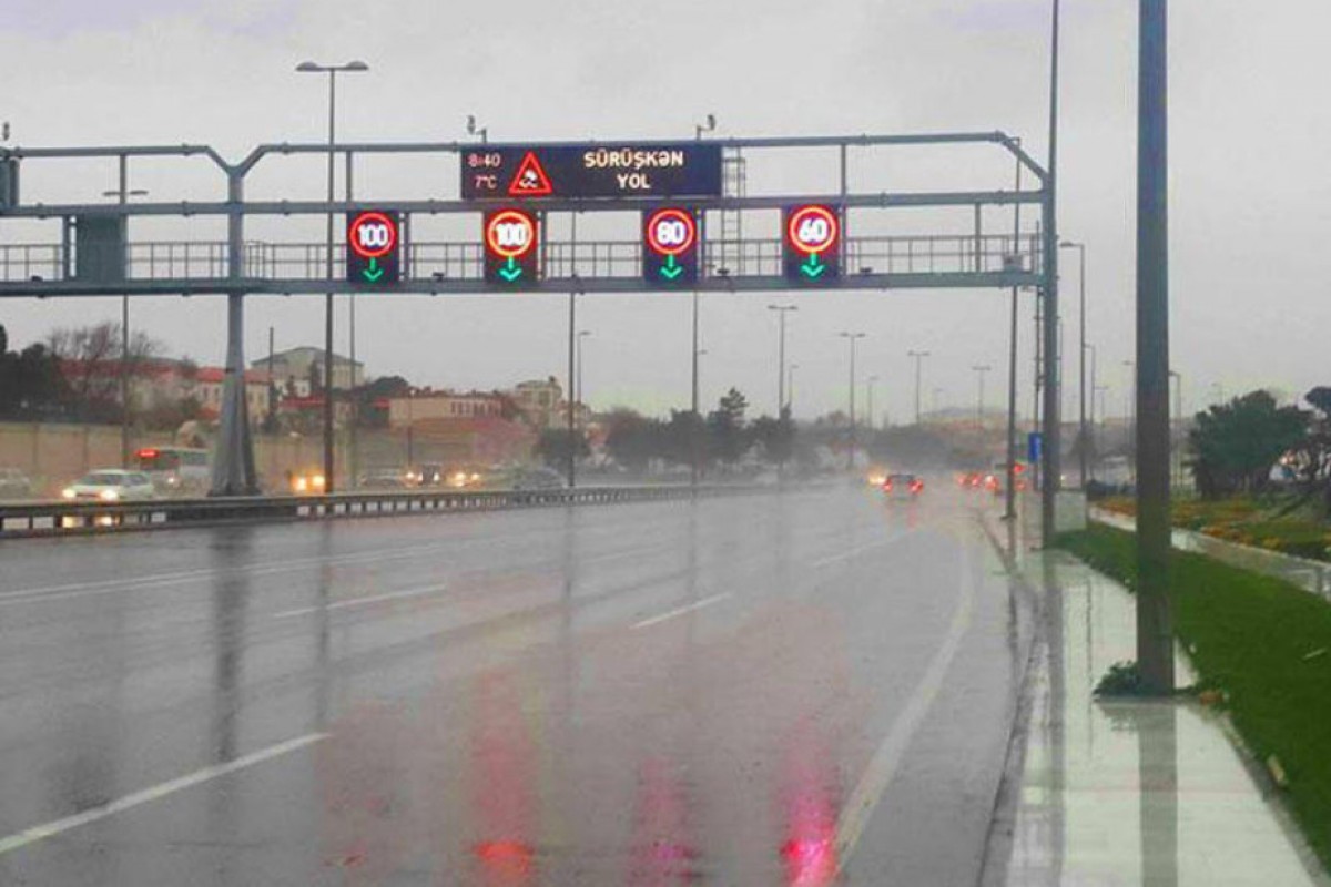 Yağışa görə Zığ dairəsi-Hava Limanı yolunda sürət həddi endirilib