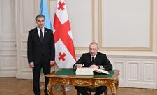 Azərbaycan liderinin Gürcüstanın Prezidenti Mixeil Kavelaşvili ilə təkbətək görüşü olub  - YENİLƏNİB