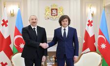 Prezident İlham Əliyevin İrakli Kobaxidze ilə təkbətək görüşü olub