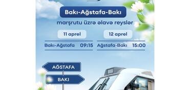 Bakı-Ağstafa-Bakı marşrutu üzrə əlavə qatar reysləri təyin edilib - CƏDVƏL