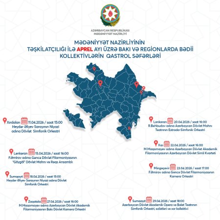 Regionlarda mədəni qastrol proqramı – aprel 2026