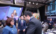 Sahibə Qafarova və Alen Simonyan arasında qısa söhbət olub