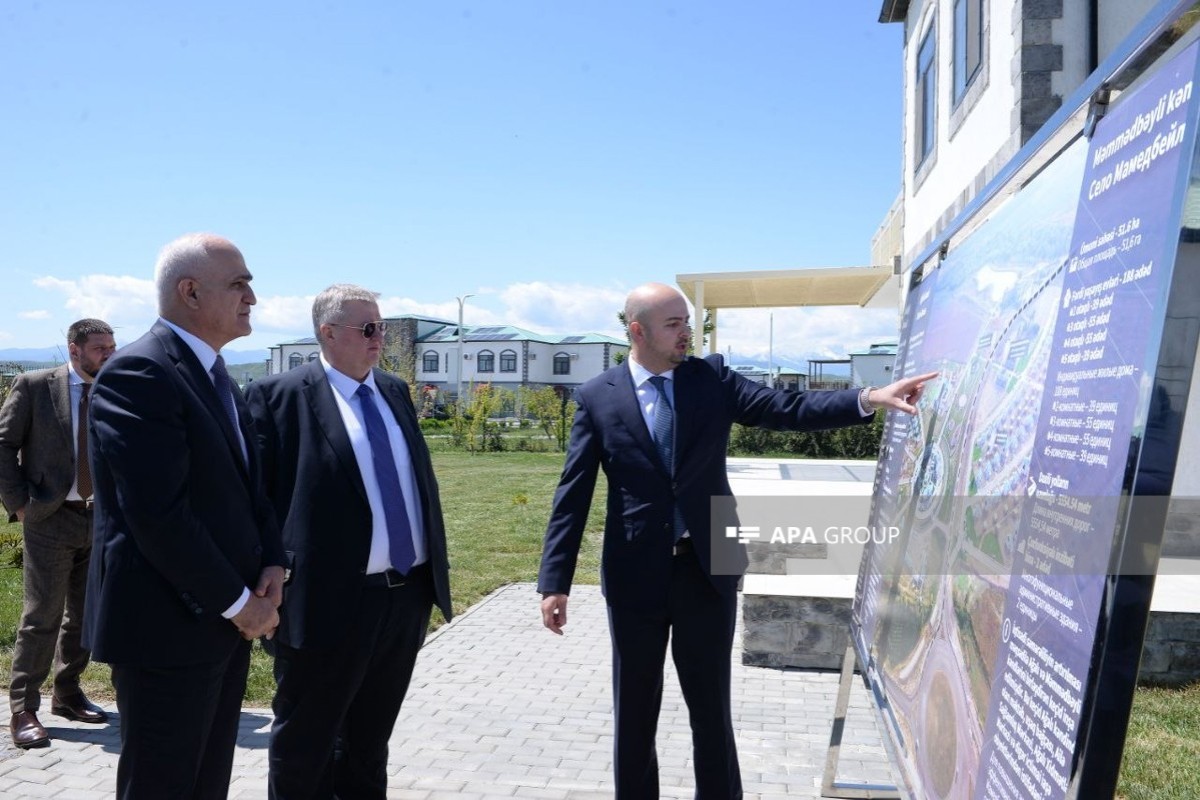 Azərbaycan-Rusiya Hökumətlərarası Dövlət Komissiyasının iclasının iştirakçıları Ağalı kəndi ilə tanış olublar - FOTO