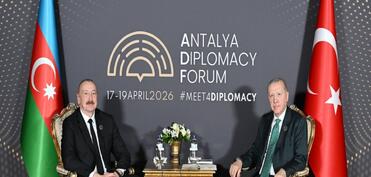 Antalyada Azərbaycan Prezidenti İlham Əliyevlə Türkiyə Prezidenti Rəcəb Tayyib Ərdoğanın görüşü keçirilir