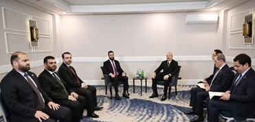 Prezident İlham Əliyev Antalyada Əhməd Əl Şaraa ilə görüşüb