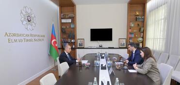 Elm və təhsil naziri “Yüksəliş” müsabiqəsinin qalibləri ilə görüşüb