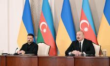 Azərbaycan və Ukrayna prezidentləri mətbuata bəyanatlarla çıxış ediblər - FOTO - YENİLƏNİB